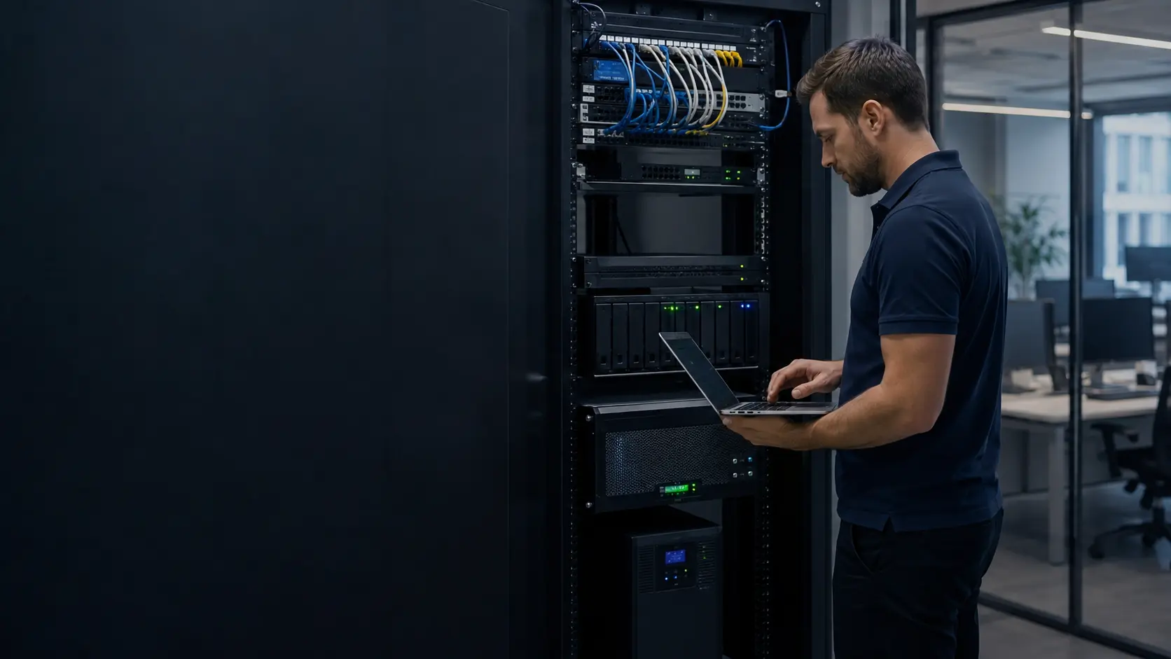 IT tehničar održava serversku infrastrukturu